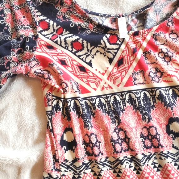 NWT Geo Maxi 70s Chic Pink Navy L - Picture 2 of 4